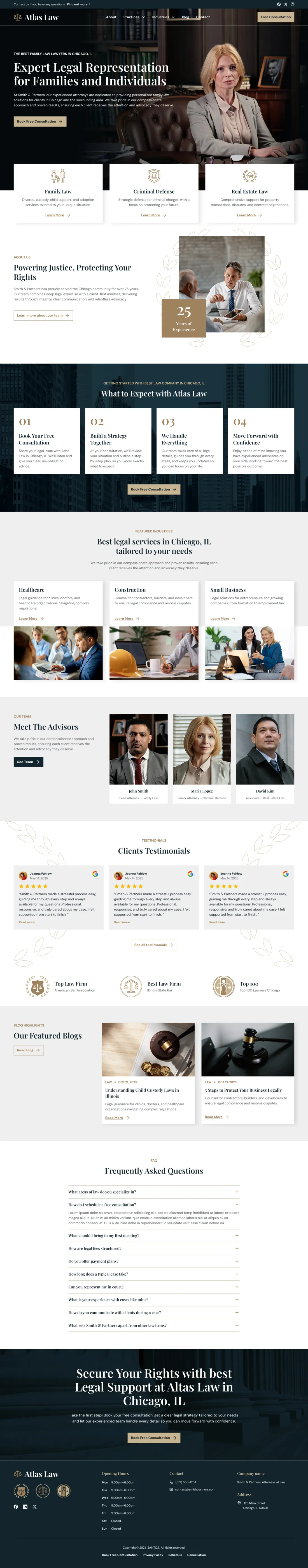 Atlas template - Home page preview