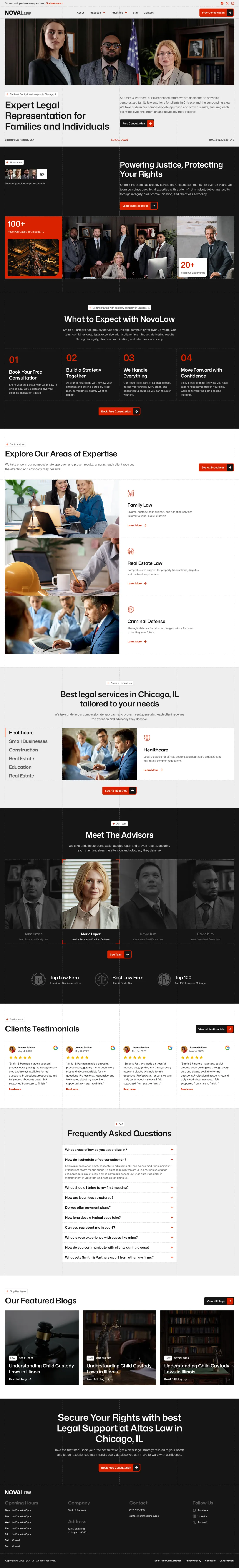 Nova template - Home page preview