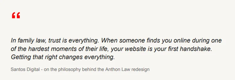 Quote on the philosophy behind the Anthon Law redesign